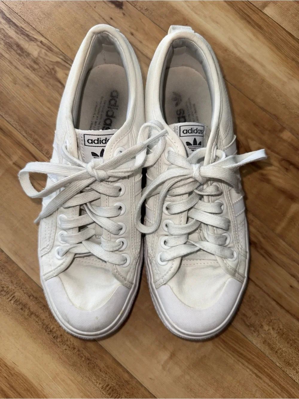 White adidas sneakers